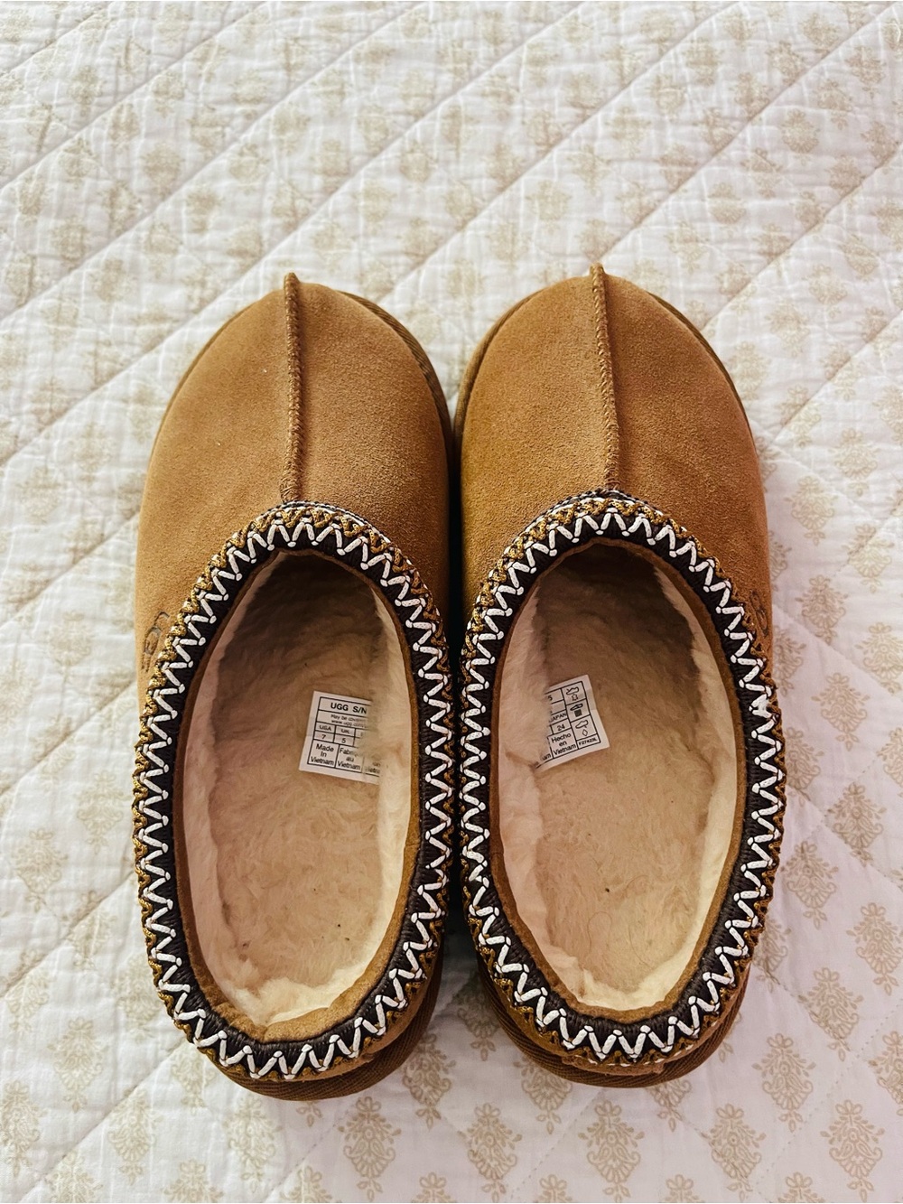 UGG Chestnut Suede Moccasin Slippers